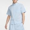 Nike Life Single Button Comfortable Versatile Casual Soft Short Sleeve Shirt Men Shirts Light-Military-Blue FN3223-440