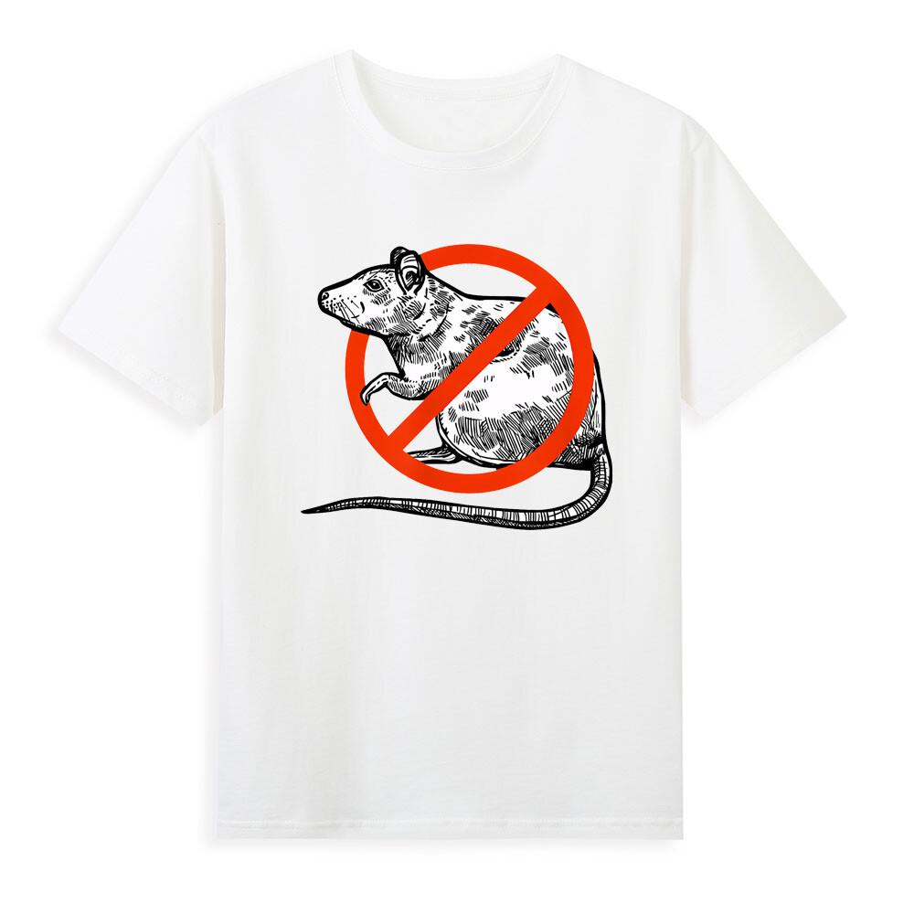 No Rats Sign Plague Forbidden Animal Rats Meme Art Tshirt S
