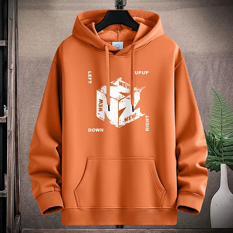 NZ M-5XL Herr Fleece Hoodie Lös Hooded Sporttröja Plus Size Pojkar Pullovrar
