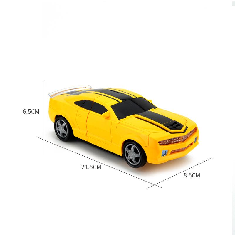 Luminous Musical Dancing Electric Toy Car: Transforming Robot with Universal Wheels - Perfect Gift for Boys