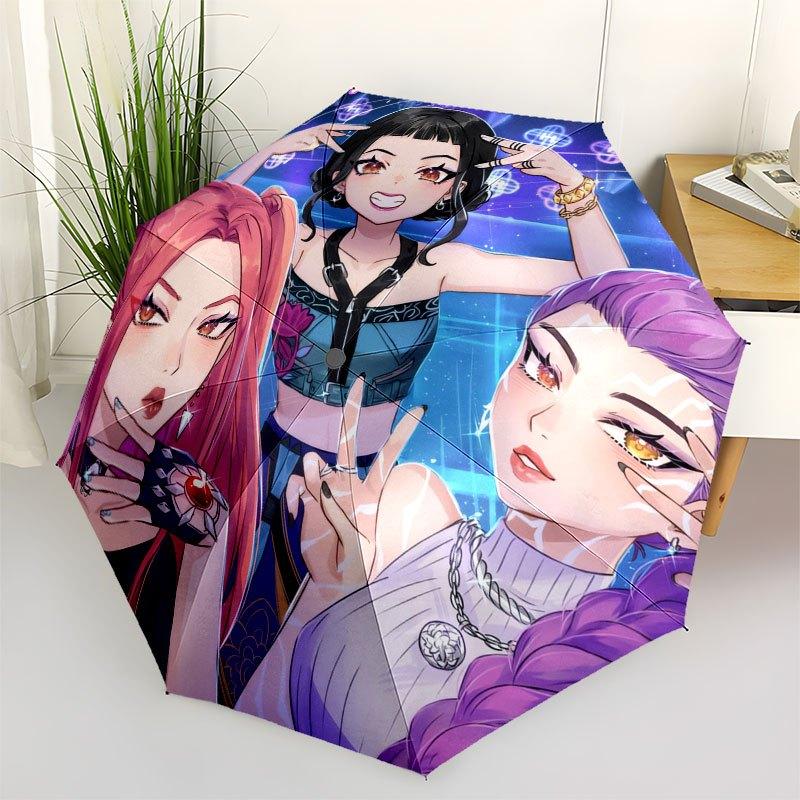 Neon Lights Fashion: Trendy Accessories for Your Style!Umbrella with Cute Design,Portable 3-Fold Compact Umbrella for Men&Women,Valentine's