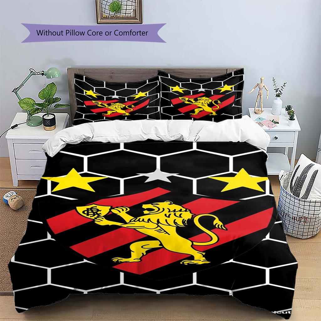 Sport Club Do Recife Pattern Bedding Set Quilt Cover Pillowcase Home Decor Gift (1 * duvet cover + 2 * pillowcase, without core)