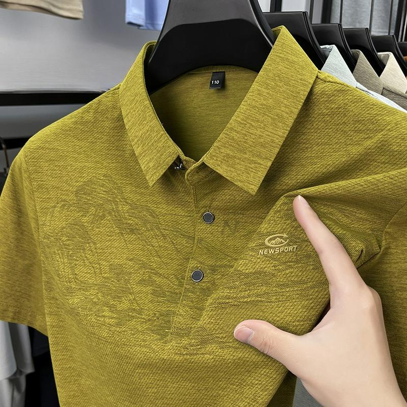 Casual Lapel Short-sleeved POLO Shirt Summer Loose All-match Breathable T-shirt
