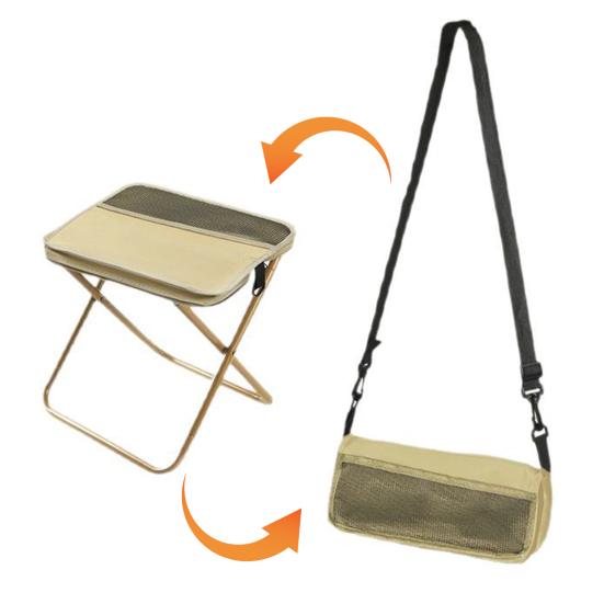 Mini Folding Stool with Carry Bag Portable Lightweight Heavy Duty Outdoor Camping Backpacking Beach Picnic Fishing Collapsible Chair Seat