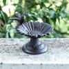 Bird Bath Decorative Metal Feeder Garden Decor Bird Water Bowl for Hummingbird Yard Backyard Lawn Garden Patio Deck Ground Table