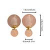 Double Sided Round Ball Earrings For Women Light Luxury Sweet Versatile Fresh Color Ear Studs Unique Jewelry Accessories