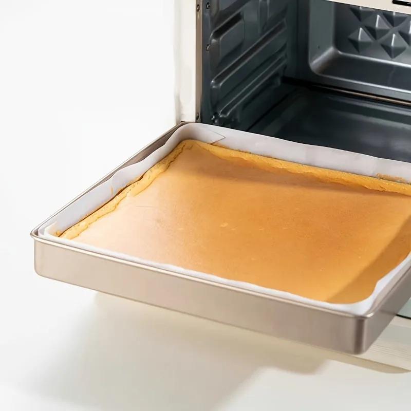 Professional 11-inch Square Cake Roll Pan - 28x28 Non-Stick Baking Mold with Snowflake Nougat Design for Perfect Swiss Rolls