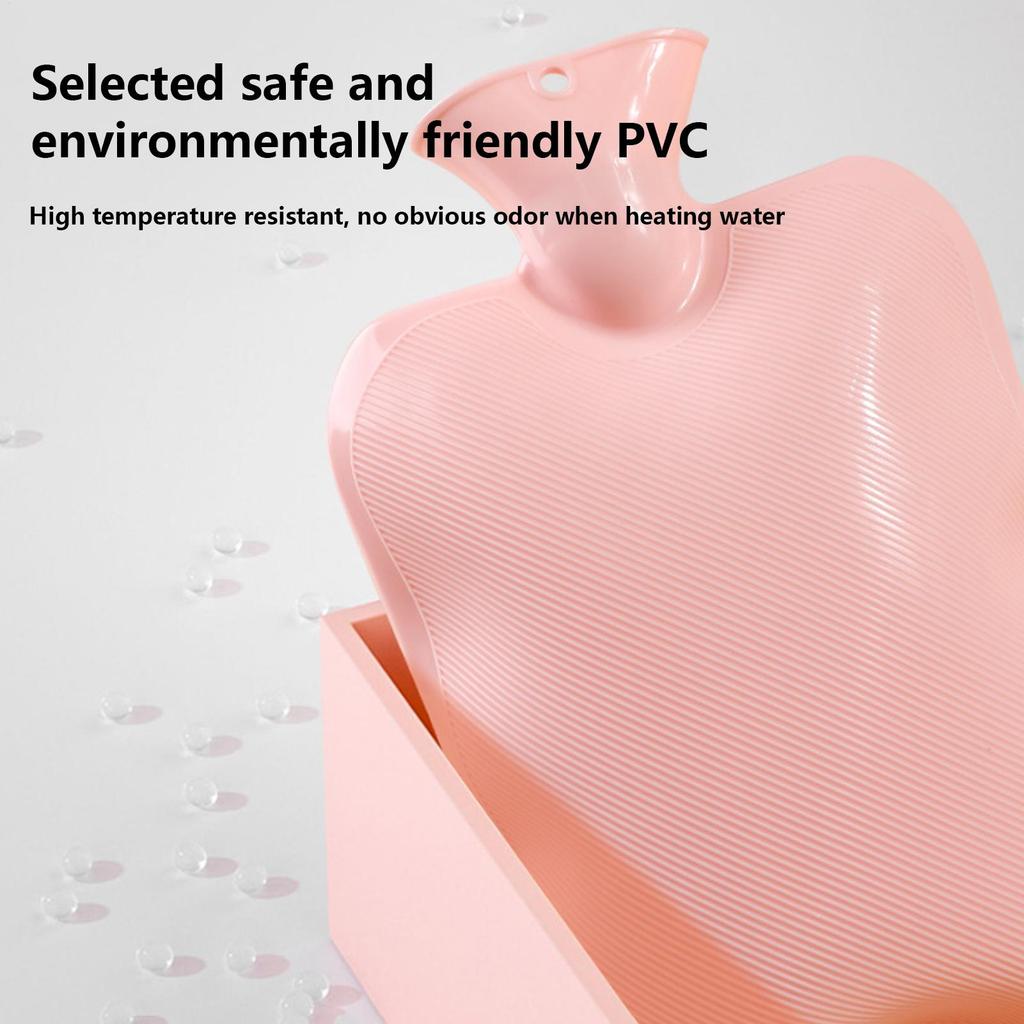 1L Leakproof Hot Water Bottle with Soft Cover Reusable for Period Cramp Relief, Muscle Pain, Warmth in Winter, Home & Travel