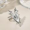 European & American Fashion Stainless Steel Flower Ring, 18k Gold-Plated Open Adjustable Jewelry