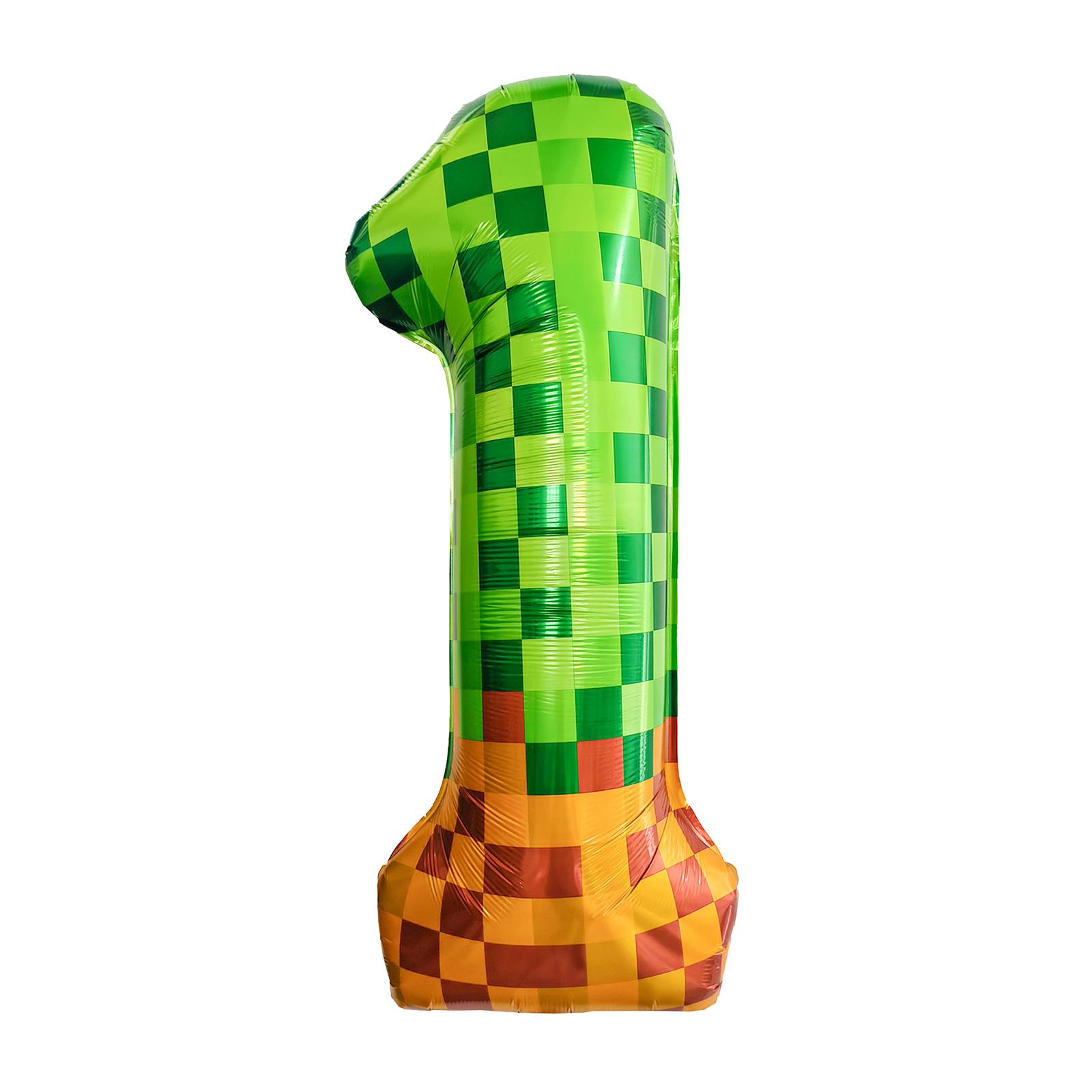 

Гигантские 40-дюймовые мозаичные зеленые пиксельные шары-цифры из фольги, тема шахтера, шары с цифрами от 0 до 9, шары для вечеринки, шары для дня рождения 40inch