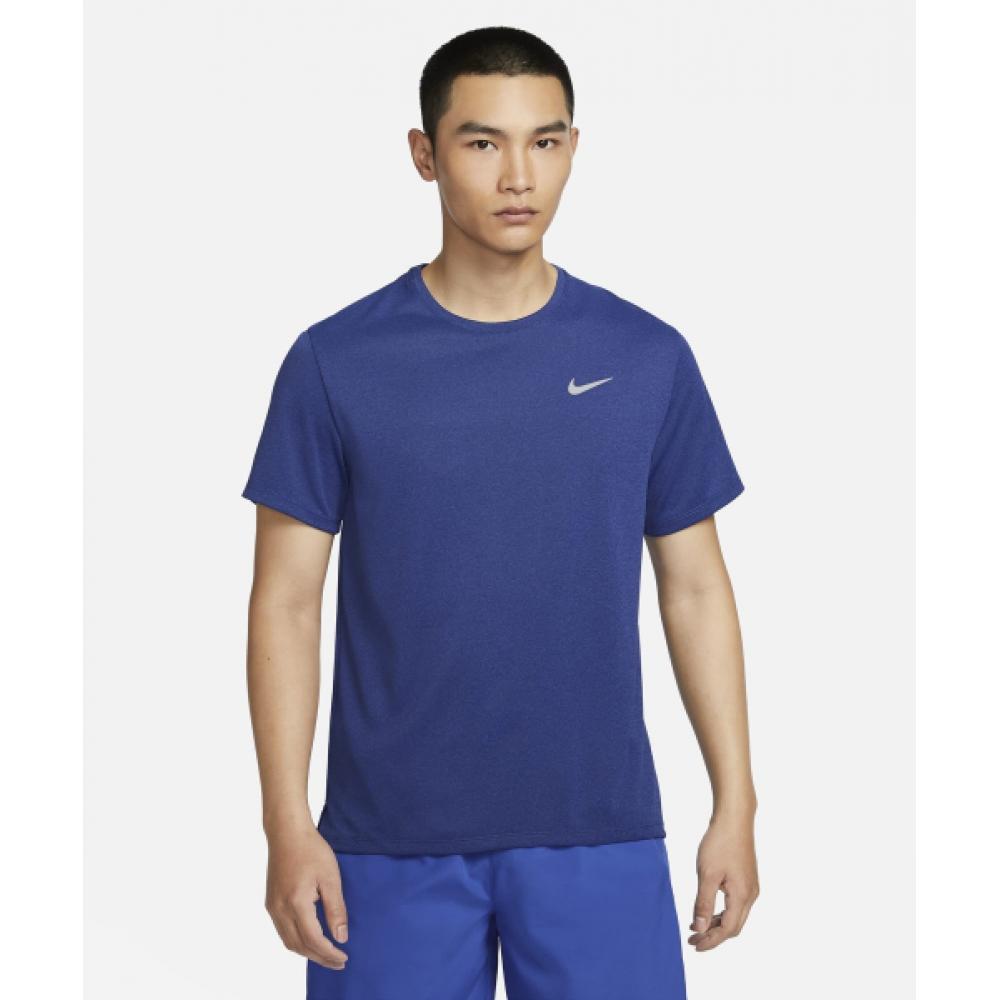 

Nike Dry Fit UV Myler с короткими рукавами для бега M Game Royale Midnight Navy Heather DV9316 481