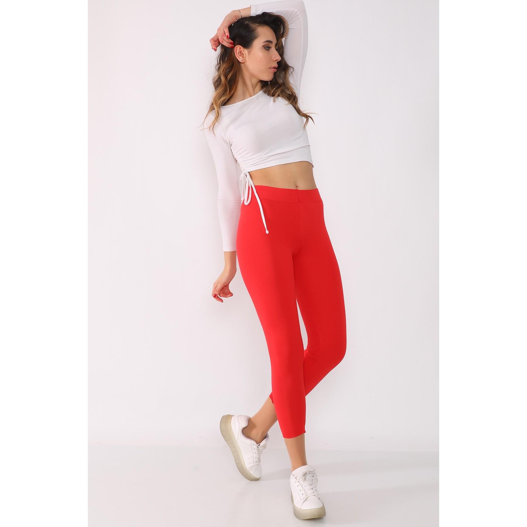 

Трикотажные леггинсы с высокой талией выше щиколотки