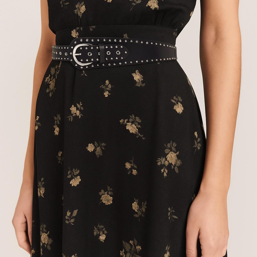 Vintage Rivet Leather Belt PU Leather Dress Jeans Waistband Women's Waist Belt  Spicy Girls