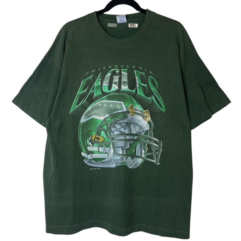 1995 Philadelphia Eagles Salem NFL Helmet T shirt Sz L (B2437)