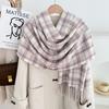 1116 New Korean Atmosphere Gentle Versatile Scarf Women's Winter Plaid Tassel Thickened Scarf Shawl