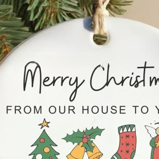 Přátelé Blízcí Vánoční ozdoby Akrylové závěsné plakety s inspirativními citáty Roztomilé vánoční dárky pro nejlepšího přítele