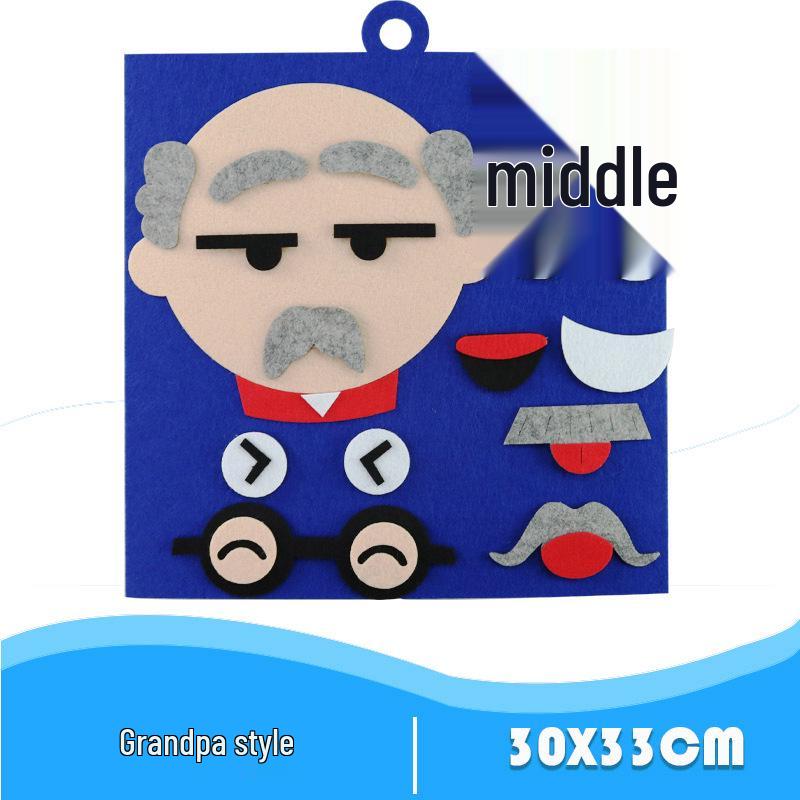 DIY Felt Facial Feature Puzzle for Kids - Expression Change Kit