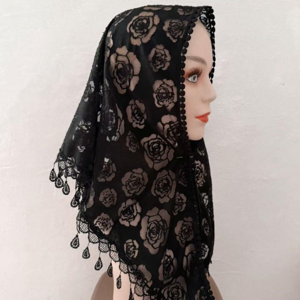 Vintage Bandanas for Women Cute Sweet Headscarf Shawl Lace Flower Hair Scarf Shawl  Photography