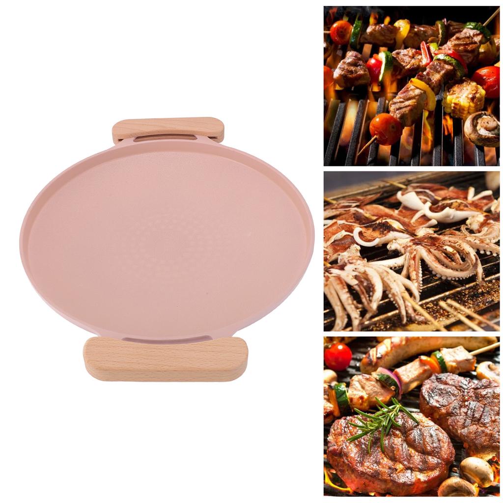 Koreanische BBQ-Grillpfanne Antihaft Vielseitig Aluminium Herdplatten-Grillplatte mit Griffen für drinnen und draußen
