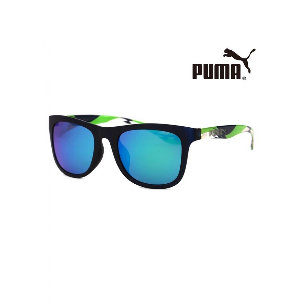 Puma Pu0016sa 005 Square Horn Rimmed Mirror Asian Fit Lightweight Sunglasses