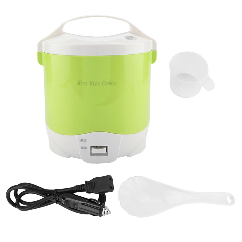 24V 180W 1,6L elektryczny przenośny wielofunkcyjny ryż gotowania parowiec dla samochodów (Zielony)