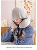 Memory Foam U-Shaped Neck Pillow with Hood - Portable Travel Pillow for Airplane and Outdoor Use