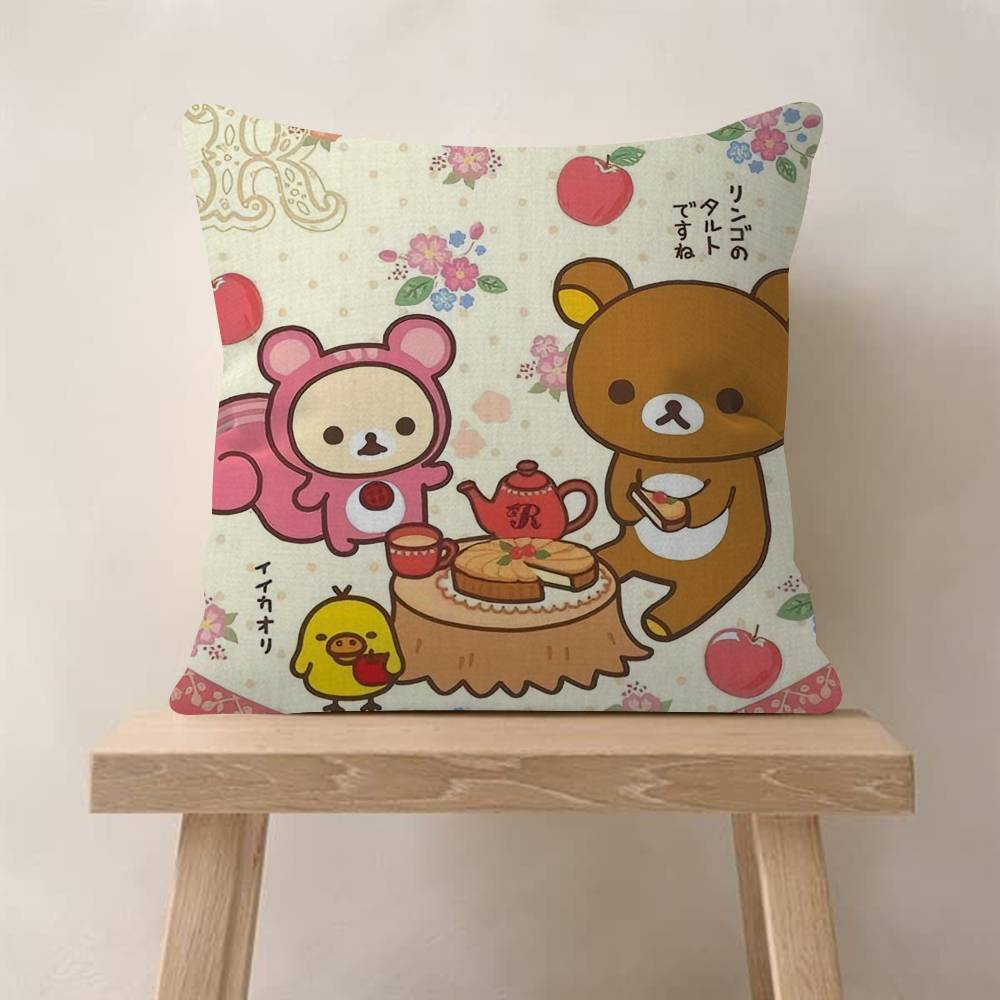 Cute Cartoon Anime RRilakkuma Cool Cushion Cover Pillow Cover Decor Pillowcase Printed Cushion Case For Couch