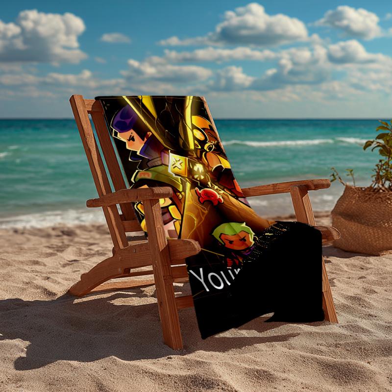 Custom Name Ultra-Soft Beach Towel with Valorant Theme,Ideal for Pool - Camping, Diving - Perfect Travel Essential, Vibrant Beach Towel.