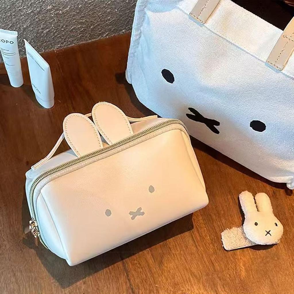 Anime Miffy Králíček Tvar Ruka Make-up Taška Multifunkční Přenosná Kosmetická Úložná Taška Úložná Taška do Umyvadla Narozeninové Dárky
