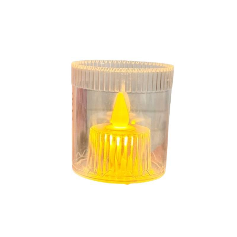 

Romantic Crystal Wind Cup Candle Lamp Night Light Bedroom Bedside Ornament Decor Transparent