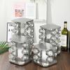 Kitchen Table, Countertop, Rotating Seasoning Tank, Stainless Steel Salt Tank, Five-spice Powder Storage Rack Combination