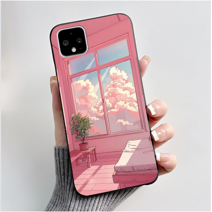 Casing For Google Pixel 4 / 4XL /4 XL Super-Thin Slim Case Aesthetic Luxury Cute Cool Boys Girls Black Matte Soft Silicone Cover