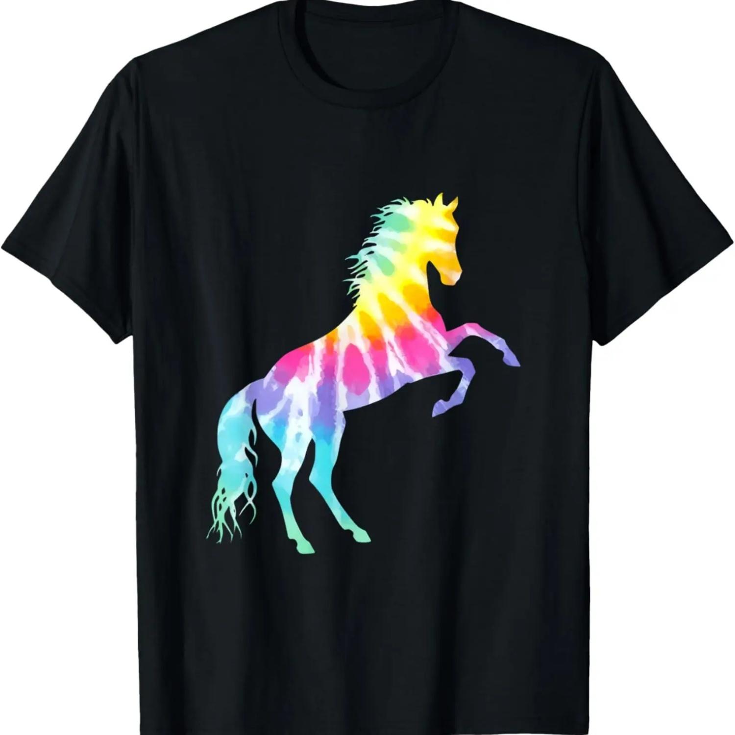 Ride On Fear Gone Motivational Riding Racing White Horse T-Shirt S