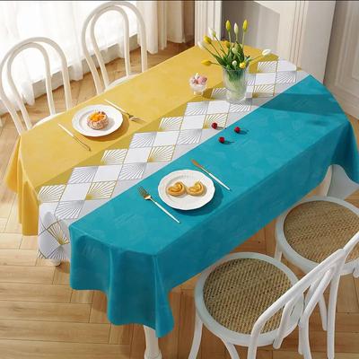 Rectangle Tablecloth Waterproof Oil Proof Table Cover Party Decoration Home Wedding Coffee House Geometric Pattern Dining Cover