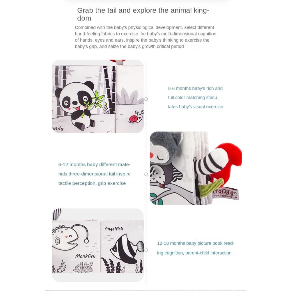 Not Be Torn Quiet Cloth Book High Contrast Soft Baby Books Infant Baby Cloth Book  Early Learning