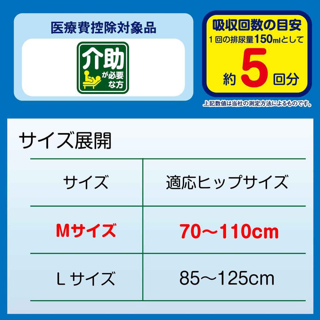 Ichiban Wide Fit 20 Count For Those Who Spend Most of Their Time Tape-on Type, Medium, [ADL Category Sleeping]