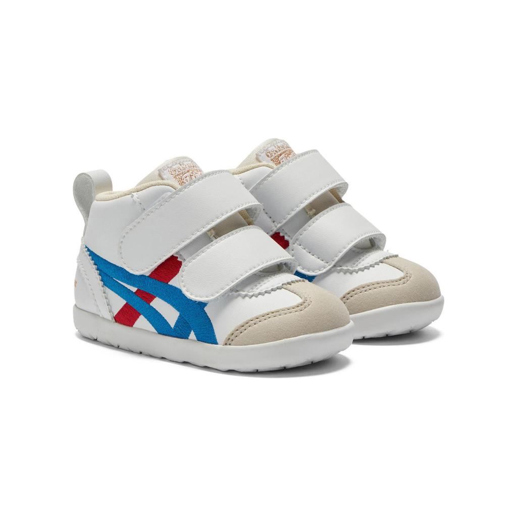 Onitsuka Tiger Mexico 66 First Kids Non-Slip Mid-Top Walking Shoes Baby sneaker White Blue Red 1184A219-100