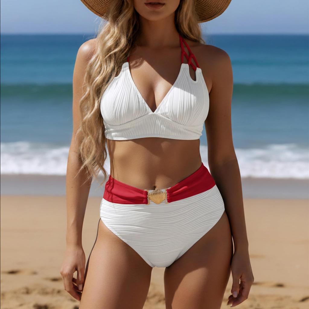 Women's Two-Piece Fashionable Sexy Bikini With Padded Cups And Underwire-Free Swimsuit