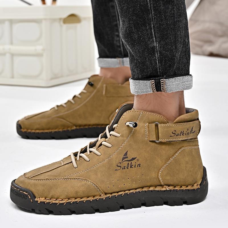 Leather Shoes Casual Sneakers Men Shoes Driving Comfortable Split Leather Shoes Men Loafers Moccasins Tooling Shoes