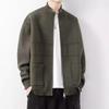 Men Stand Collar Loose Long Sleeve Knitted Cardigan Casual Outerwear
