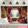 2D Flat Printing Christmas Backdrop for Family Holiday & Christmas Parties