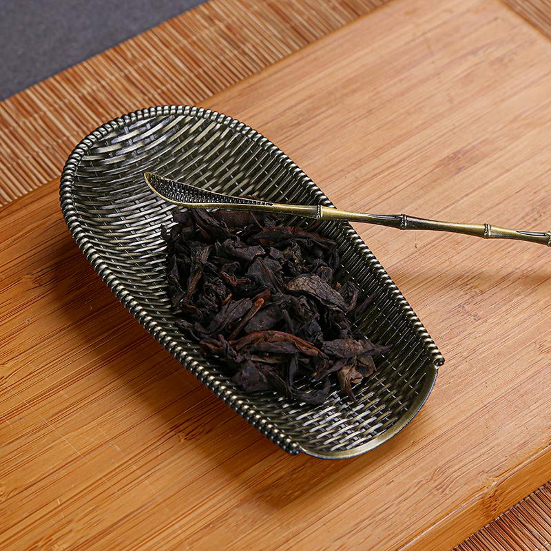 1set Handmade Tea Alloy Retro Style Simplicity Durable Tea Shovel Anti Oxidation Kung Fu Tea Set Accessories Kung Fu Tea