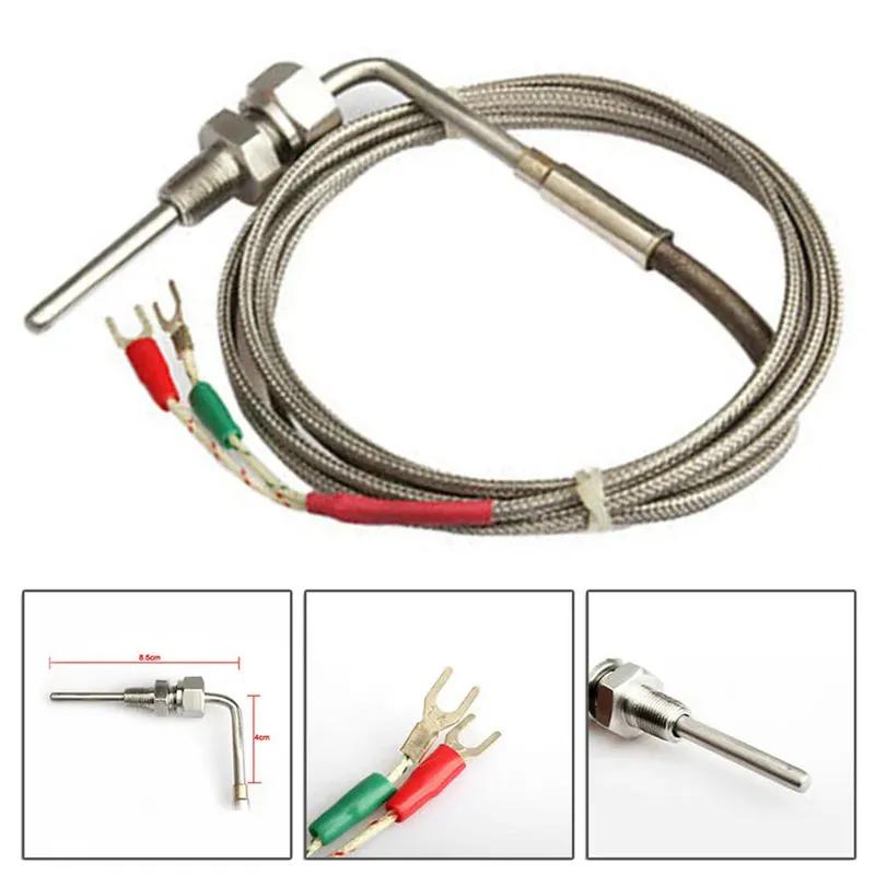 EGT K Type Thermocouple Temperature Sensor Probe For Temperature Controller Stainless Steel 1/8" NPT Thread 1200°C 2m Cable