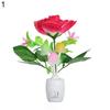LED Flower Vase Wall Plug-in Potted Sensor Light Color Changing Night Lamp Decor