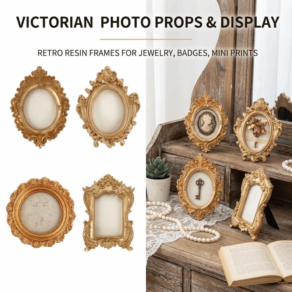 Elegant Vintage Picture Frame Resin Can Be Placed Gold Antique Frame Can Be Hung Ornate Details Baroque Decor Frame