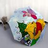 Ombrello da Viaggio a Tema Winnie the Pooh e Amici - 8 Stecche, Apertura e Chiusura Automatiche, Design Pieghevole Portatile, Ombrello Compatto ed Elegante