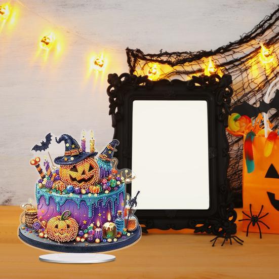 Halloween Rhinestone Painting Kit DIY Special Shaped Rhinestone Desktop Ornaments Halloween Themed