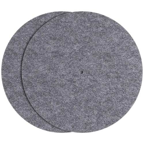 Totority 2-Piece Record Mat, Turntable Felt Mat, Vinyl Slipmat, DJ Slipmat, Record Protection Mat, Felt Mat, Gray