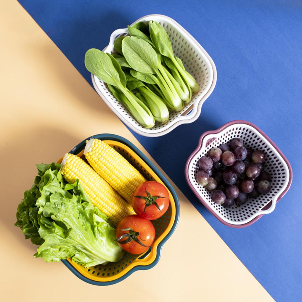 6X Drain Basket Washing Basin Storage Rack On Wheels Large Capacity Convenience Household Accessories Home Supplies