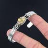 Natural Maligano Jasper Gemstone Bangle Flower Adjustable 925 Silver For Women